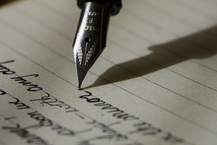 writing with ink