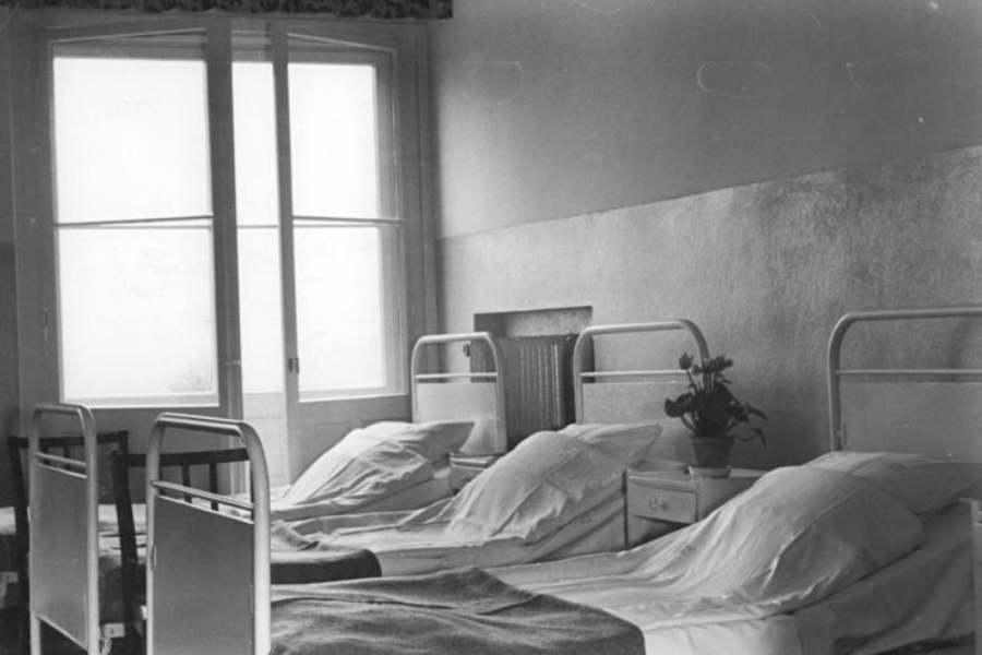 Vintage Photo of Hospital Beds
