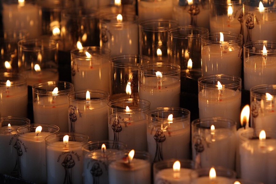 Praying candles