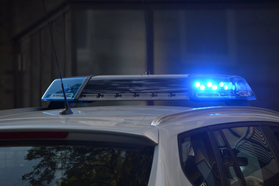 Emergency Blue Light Car