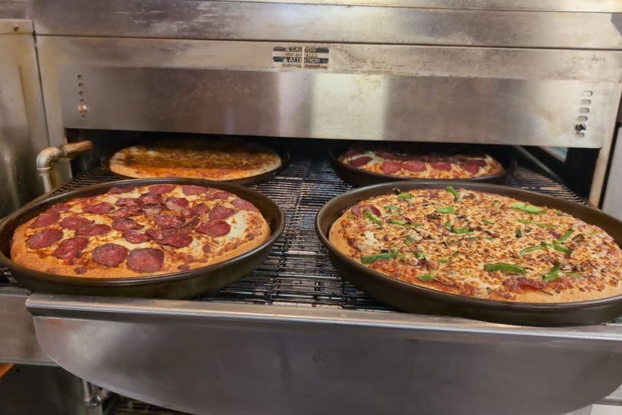 Four Pizza Hut Pizzas